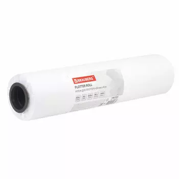 Бумага рулон 42 см x 45 м, втулка 2" (50.8мм), 80 г/м, белизна 146%, BRAUBERG (110625)