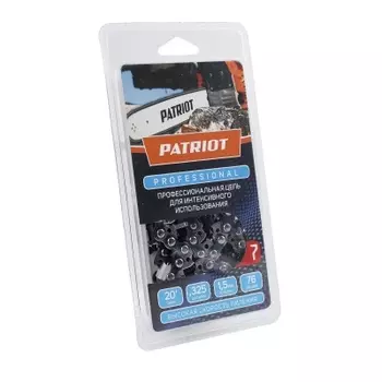 Цепь пильная PATRIOT Professonal 21LP-76E шаг 0.325", звеньев: 76шт., ширина паза: 1.5мм, длина шины: 20" (862321010)