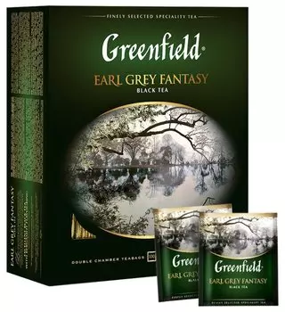 Чай в пакетиках черный Greenfield Earl Grey Fantasy, 100шт.x2г (0584-09)