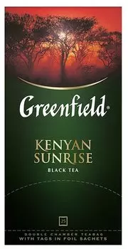 Чай в пакетиках черный Greenfield Kenyan Sunrise, 25шт.x2г (0489-10)
