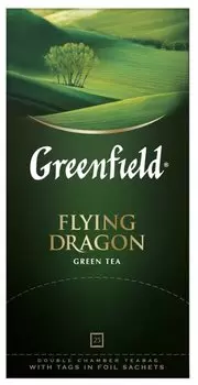 Чай в пакетиках зеленый Greenfield Flying Dragon, 25шт.x2г (0358-10)