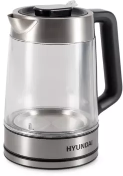 Чайник электрический Hyundai HYK-G5607 1.9л. 2.2 кВт, пластик/стекло, черный/серебристый (HYK-G5607)