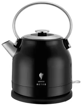 Чайник электрический LEONORD RETRO LE- 1904 1.5л. 2.2 кВт, пластик/металл, черный (107163)