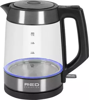 Чайник электрический Red Solution Evolution RK-G20 1.7л. 2.2 кВт, стекло/пластик, черный