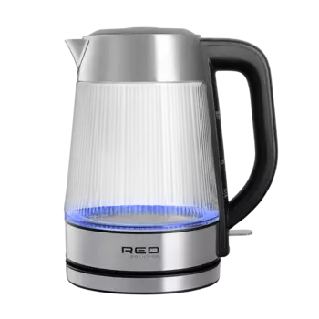 Чайник электрический Red Solution G121 1.8л. 2.2 кВт, стекло/пластик/нержавеющая сталь, прозрачный/серебристый/черный (G121)
