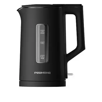 Чайник электрический REDMOND KG255 1.5л. 1.5 кВт, стекло/пластик, черный ( KG255)