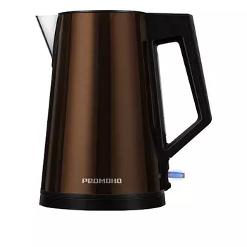 Чайник электрический REDMOND KM244 1.7л. 2.2 кВт, нержавеющая сталь/пластик, коричневый ( KM244)