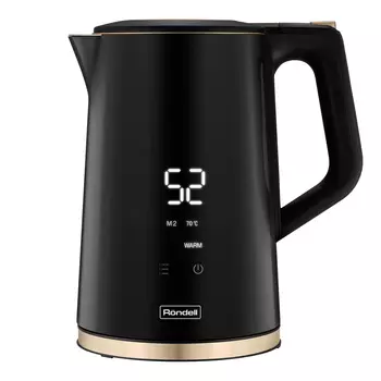Чайник электрический Rondell RDE-1007 1.7л. 2.2 кВт, термостойкий пластик, черный