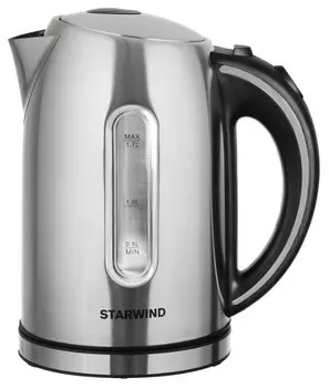 Чайник электрический Starwind SKS4210 1.7л. 2.2 кВт, металл, серебристый матовый