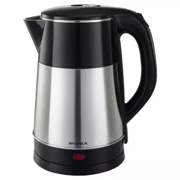 Чайник электрический SUPRA KES-1820 1.8л. 1.5 кВт, нержавеющая сталь/пластик, черный/серебристый