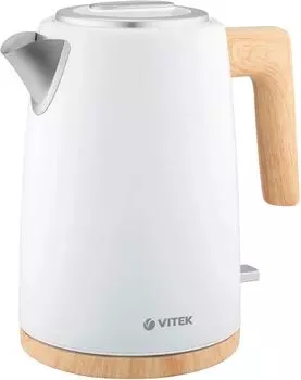 Чайник электрический VITEK VT-1154 1.7л. 2.2 кВт, пластик/нержавеющая сталь, белый (VT-1154)