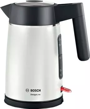Чайник электрический Bosch DesignLine TWK5P471 1.7л. 2.4 кВт, металл/пластик, черный/белый