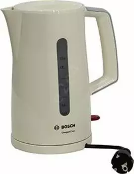 Чайник Bosch TWK3A017 1.7л. 2400Вт, закрытая спираль, пластик, бежевый