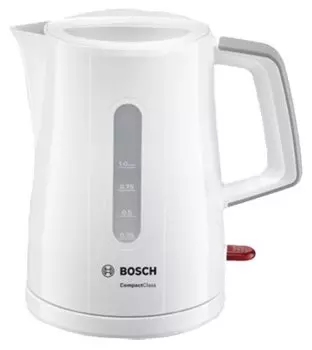 Чайник Bosch TWK3A051 1л. 2400Вт, закрытая спираль, пластик, белый