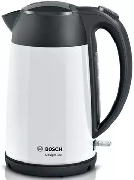 Чайник электрический Bosch TWK3P421 1.7л. 2.4 кВт, нержавеющая сталь, белый (TWK3P421)