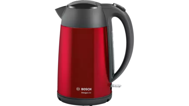 Чайник электрический Bosch TWK3P424 1.7л. 2.4 кВт, нержавеющая сталь, красный (TWK3P424)
