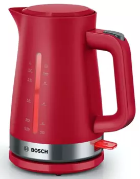 Чайник электрический Bosch TWK4M224 1.7л. 2.4 кВт, пластик, красный (TWK4M224)