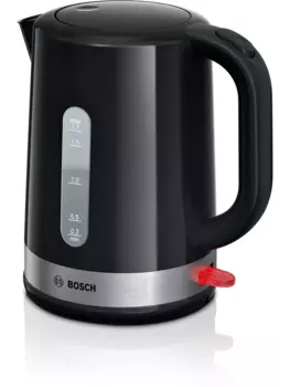 Чайник электрический Bosch TWK6A513 1.7л. 2.2 кВт, металл/пластик, черный (TWK6A513)