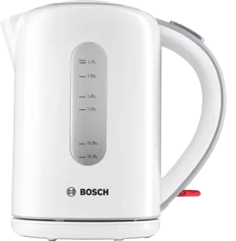 Чайник Bosch TWK7601 1.7л. 2.2 кВт, пластик, белый/серый