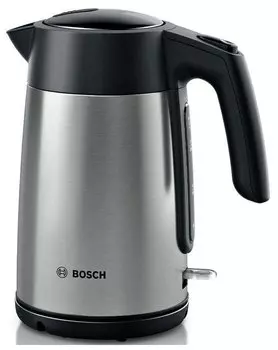 Чайник электрический Bosch TWK7L460 1.7л. 2.4 кВт, металл, черный/серебристый (TWK7L460)