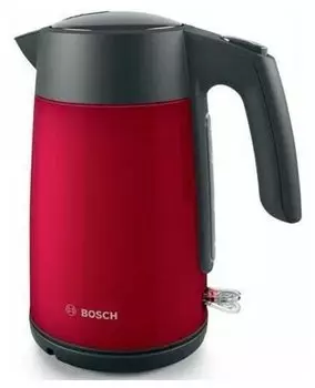 Чайник электрический Bosch TWK7L464 1.7л. 2.4 кВт, металл, клюквенно-красный,черный (TWK7L464)