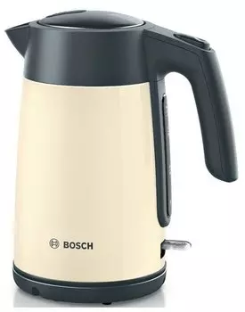 Чайник электрический Bosch TWK7L467 1.7л. 2.4 кВт, металл/пластик, бежевый (TWK7L467)