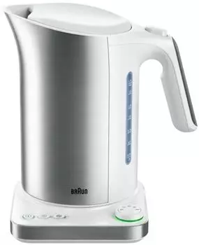 Чайник электрический Braun Breakfast Collection WK5115 1.7л. 3 кВт, нержавеющая сталь, белый (WK5115WH)