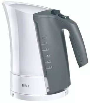 Чайник электрический Braun MultiQuick 3 WK 300 1.7л. 2.2 кВт, пластик, белый