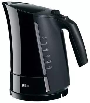 Чайник электрический Braun MultiQuick 3 WK 300 1.7л. 2.2 кВт, пластик, черный