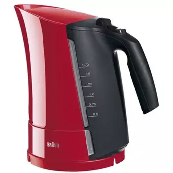 Чайник электрический Braun MultiQuick 3 WK 300 1.7л. 2.2 кВт, пластик, красный