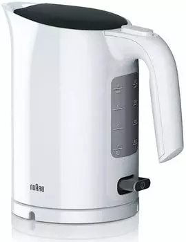 Чайник Braun PurEase WK3000 1л. 2.2 кВт, пластик, белый (WK3000WH)
