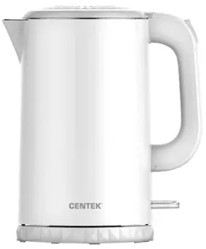 Чайник Centek CT-0020 (White) 1.7л. 2200Вт, скрытый нагревательный элемент, нержавеющая сталь, белый (CT-0020 White)