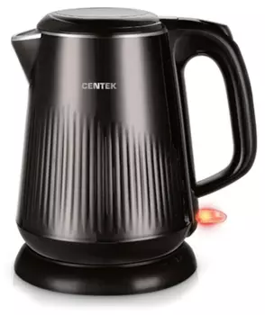 Чайник Centek CT-1025 (Black) 1.8л. 2200Вт, скрытый нагревательный элемент, нержавеющая сталь/пластик, черный