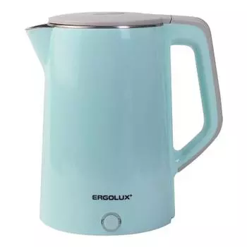 Чайник электрический Ergolux PRO ELX-KS12-C13 1.8л. 2.2 кВт, пластик/нержавеющая сталь, голубой (15330)