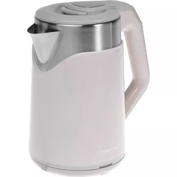 Чайник Homestar HS-1019 1.8л. 1.5 кВт, нержавеющая сталь/пластик, серебристый/розовый (007368)