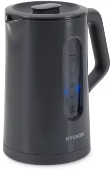 Чайник электрический Hyundai HYK-G4508 1.5л. 1.7 кВт, стекло/пластик, серый/прозрачный