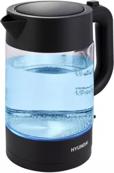 Чайник электрический Hyundai HYK-G7707 1.7л. 2.2 кВт, пластик/стекло, графит (HYK-G7707)