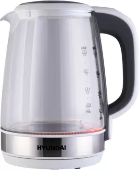 Чайник электрический Hyundai HYK-G8880 2л. 2.2 кВт, пластик/стекло, серый (HYK-G8880)