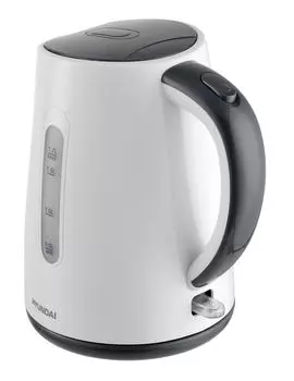 Чайник Hyundai P2021 1.7л. 2200Вт, Закрытый нагревательный элемент, пластик, белый/серый (HYK-P2021)