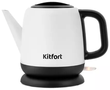 Чайник электрический Kitfort KT-6112 1л. 1.63 кВт, металл/пластик, белый/черный