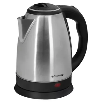 Чайник Kitfort КТ-6114 1.7л. 2200Вт, скрытый нагревательный элемент, стекло, серебристый/черный (КТ-6114)