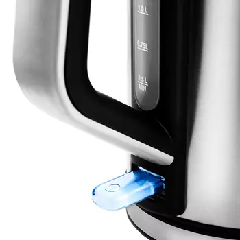 Чайник Kitfort KT-637 1.7л. 2200Вт, закрытая спираль, нержавеющая сталь, серебристый/черный