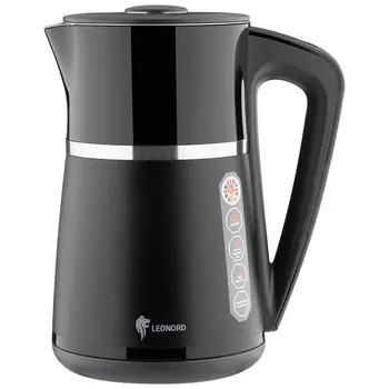 Чайник LEONORD LE- 1512 1.7л. 2.2 кВт, металл/пластик, черный (106188)