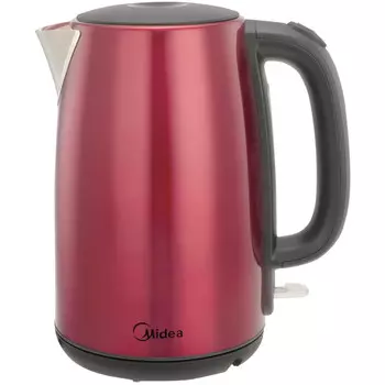 Чайник Midea MK-8022 1.7л. 1800Вт, скрытый нагревательный элемент, нержавеющая сталь, красный (MK-8022)