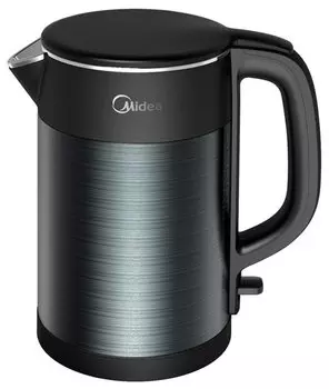 Чайник Midea MK-8076 1.5л. 1800Вт, металл, черный (MK-8076)
