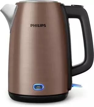 Чайник электрический PHILIPS HD9355 / 92 1.7л. 1.74 кВт, пластик/нержавеющая сталь, медный (HD9355 / 92)