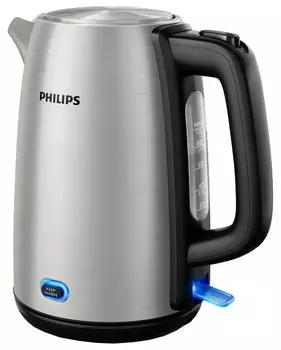Чайник электрический PHILIPS Viva Collection HD9353/90 1.7л. 2.06 кВт, металл, серебристо/черный (HD9353/90)