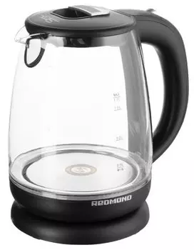 Чайник REDMOND RK-G178 1.7л. 2200Вт, закрытая спираль, пластик/стекло, черный