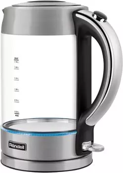 Чайник Rondell 1001-RE-01 1.7л. 2.2 кВт, стекло/нержавеющая сталь, серебристый (RDE-1001)