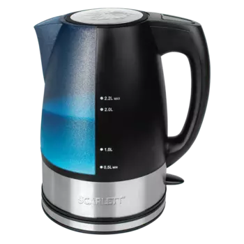 Чайник электрический Scarlett SC-1020 2.2л. 2.2 кВт, пластик, черный